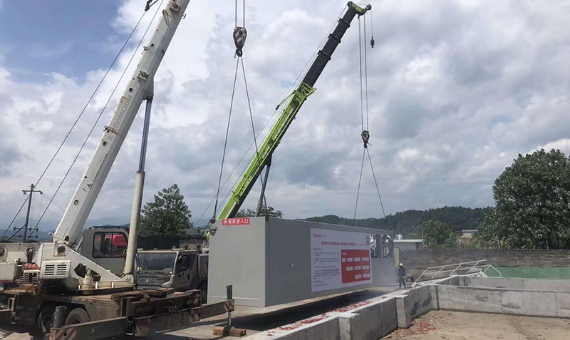 泥漿移動車載式一體化處理站安裝現場